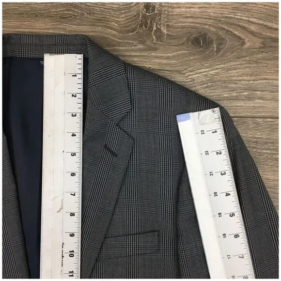 J CREW Mens Blazer Sport Coat Casual Jacket Size 38R 2 Button Wool Suit THOMPSON